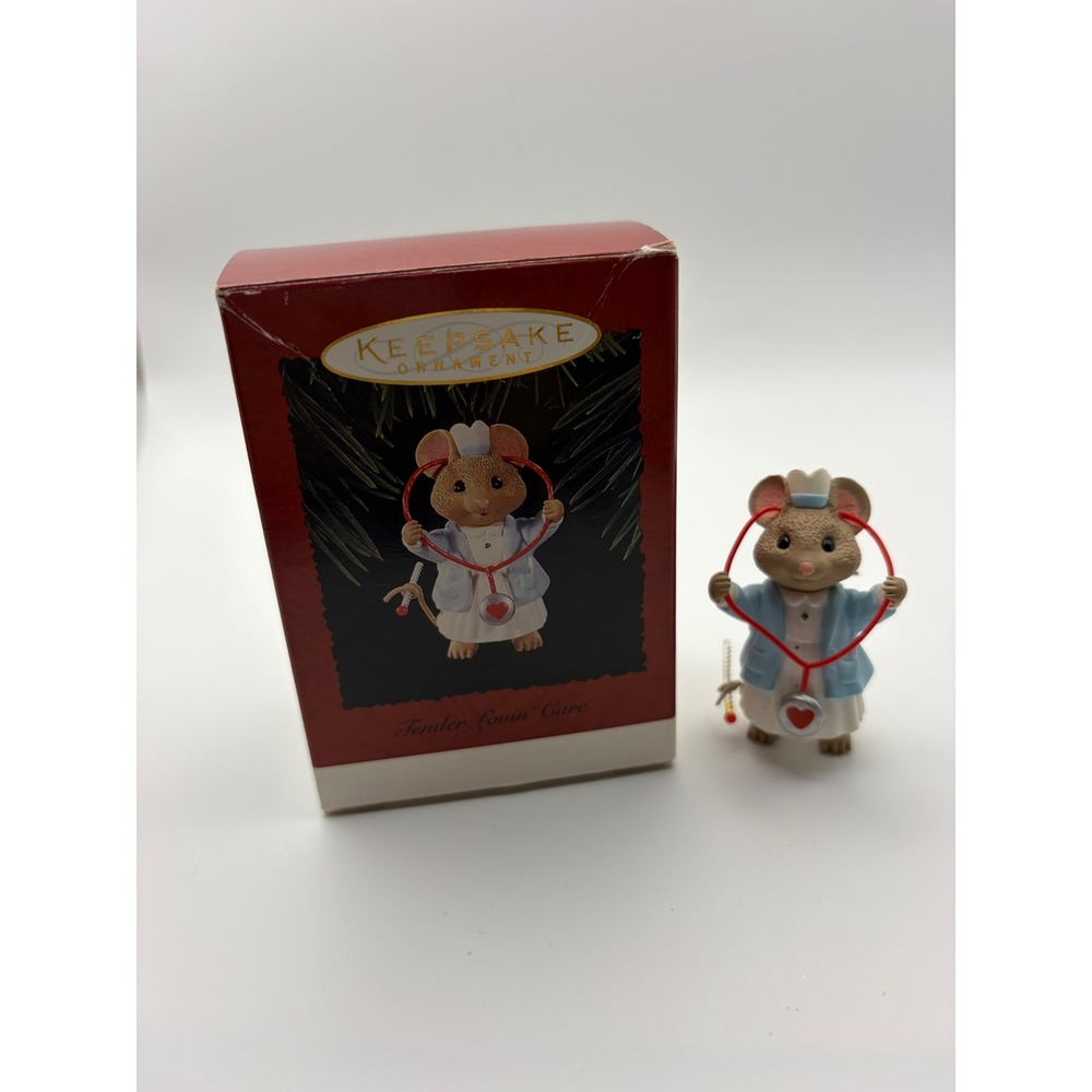 Hallmark Keepsake Ornament 1996 Tender Lovin Care Nurse Mouse Ed Seale Vintage
